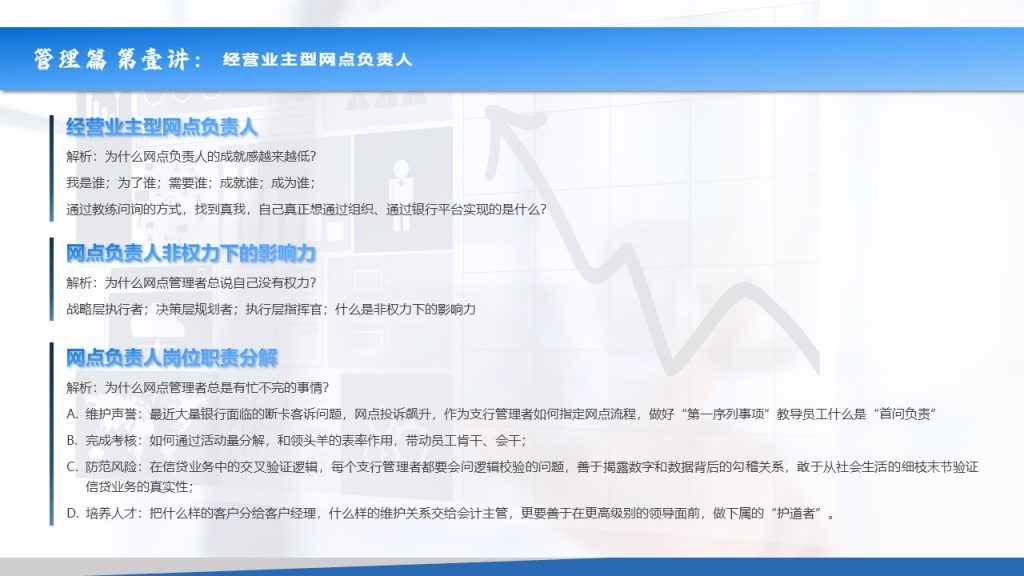 长沙公开课《商业银行网点精细化效能管理转型智慧实战班》相关图片